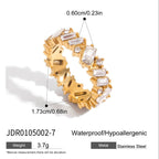 2H Stainless Steel Zircon Bracelet Non-Fading Jewelry Accessories for Women