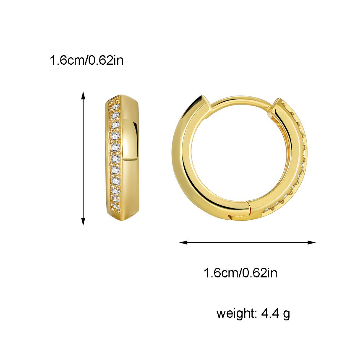E0452 New Simple Gear Design Earrings for Women with Micro Pave Zircon Fashion Hoop Earrings