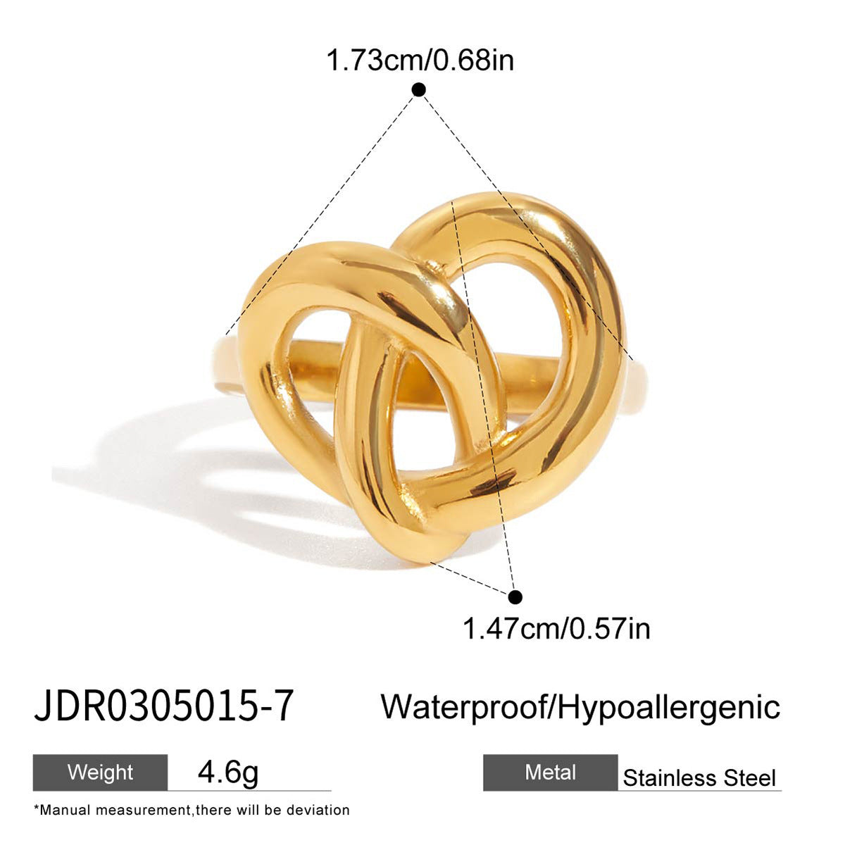 Love ring non-fading stainless steel jewelry for women