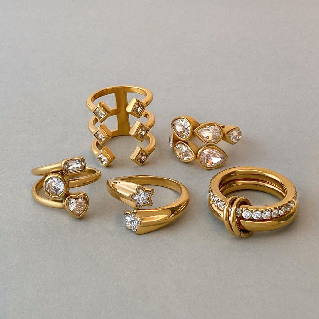 Ring Women Design Jewelry Non-Fading Accessories Stainless Steel Rings