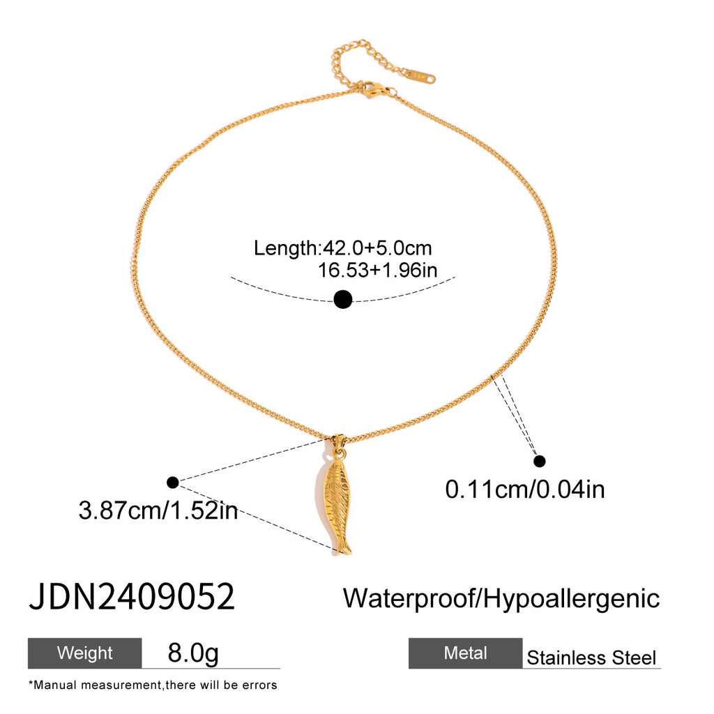 Stainless Steel Vacation Jewelry Necklace Collarbone Chain Halter Accessories for Women