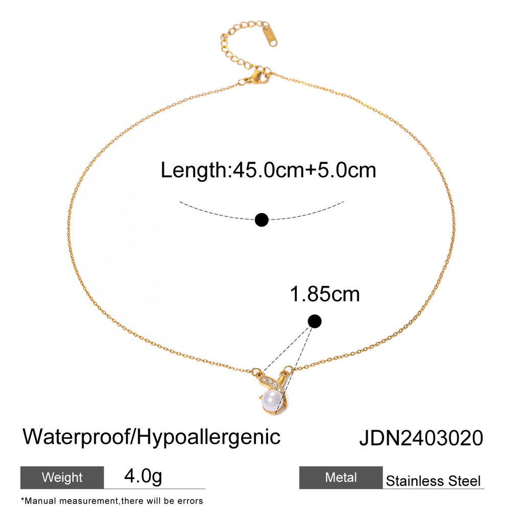 Four-leaf Clover Necklace Simple Collarbone Chain Choker Jewelry for Women