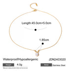 Four-leaf Clover Necklace Simple Collarbone Chain Choker Jewelry for Women