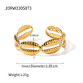 Cubic Zirconia Stainless Steel Ring in Gold-Plated — Clean-Lined Style — product styling — jewelry finish and design detail