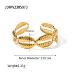 2H Stainless Steel Rhinestone Ring Non-Fading Jewelry Accessories for Women ring