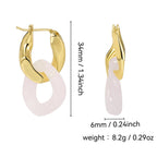 E0553 Modern Minimalist Design New Earrings for Women Irregular Double Hoop Epoxy Earrings