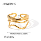 Exaggerated Irregular Stainless Steel Ring rings Female