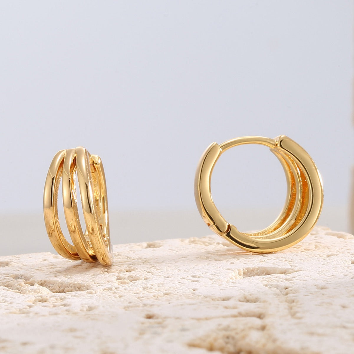 CYE0236 Hoop Earrings for Women, Ear Clips, Stud Earrings, Vintage Style, Design Sense, Retro Ear Accessories