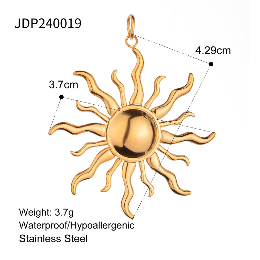 Stainless Steel Ocean Series Jewelry Accessories Heart diy Cross Pendant Necklace Pendant