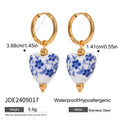 Stainless Steel Earrings in Gold-Plated — Contemporary Edit — additional design view — jewelry finish and design detail
