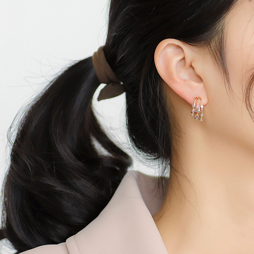 Fashion Zircon Earrings for Women New multi-layered circle vintage elegant earrings