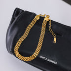 2H Stainless Steel Gold Anklet No Need to Remove for Bathing Girl's Foot Jewelry Non-Fading