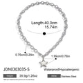 Star Stainless Steel Gold-Plated Necklace — alternate product view — jewelry finish and design detail