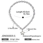 Five-pointed Star Stainless Steel Necklace Jewelry Women's Bracelet Accessories