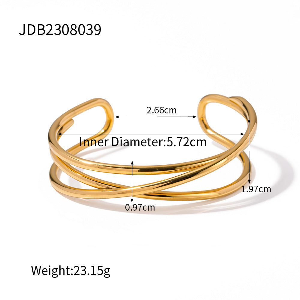 The bracelet doesn't fade18k Gold Bracelet Stainless Steel Jewelry for Women bracelet