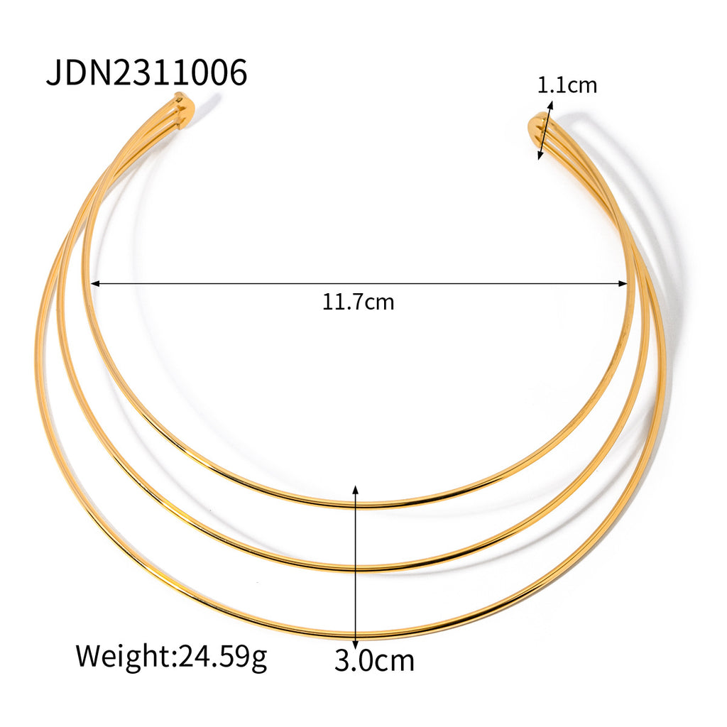 Sweater Chain Necklace Jewelry Women Stainless Steel Autumn Winter Accessories