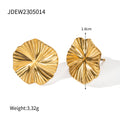 Stainless Steel Earrings in Gold-Plated — Contemporary Edit — finish and profile — jewelry finish and design detail