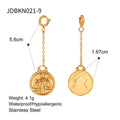 Gold-Plated Stainless Steel Pendant Necklace — Luminous Finish — style detail — jewelry finish and design detail