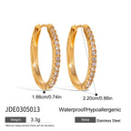 Stainless Steel Circle Drill Earrings Ear Studs Ear Jewelry Non-Fading Accessories