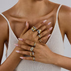 2H Color Block Ring Non-Fading Jewelry Ring Accessories for Women rings