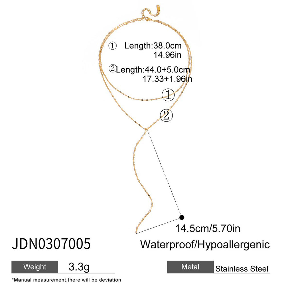 Stainless Steel Chain y Chain Necklace Jewelry Long Necklace Autumn Winter Sweater Chain