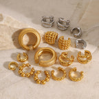 Stainless Steel gold Earrings Ear Clips Non-Pierced Ear Cuffs Ear Jewelry Accessories