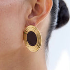 Stainless Steel Mother-of-Pearl Earrings Jewelry for Women Non-Fading