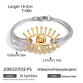 18K Gold-Plated Stainless Steel Evil Eye Bracelet — jewelry construction
