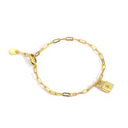 B0062 Foreign Trade Accessories Gold Lock Bracelet for Women gold Minimalist Style Source