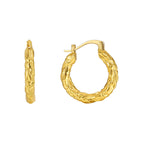 E0488 New Simple Retro Design Hoop Earrings for Women Minimalist Style Irregular Concave Pattern Ear Clips