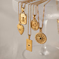 Gold-Plated Brass Round Pendant Necklace with Minimalist Detail for boutique wholesale jewelry collections — jewelry finish and design detail