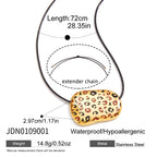 2H Stainless Steel Starfish Geometric Black Rope Necklace Collarbone Chain Jewelry