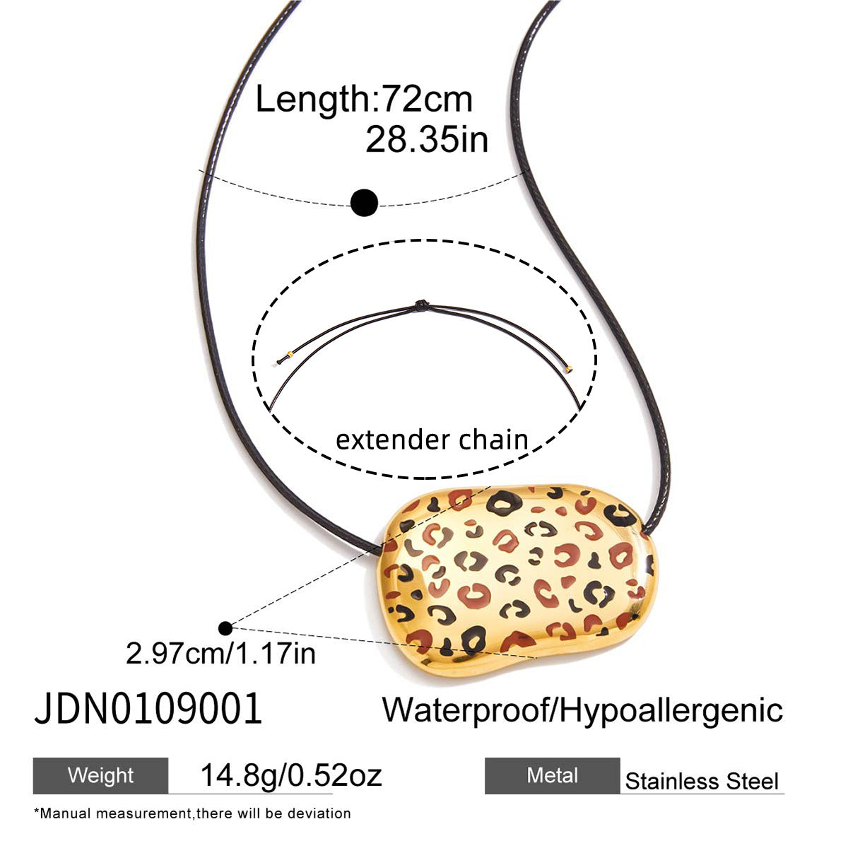 2H Stainless Steel Starfish Geometric Black Rope Necklace Collarbone Chain Jewelry