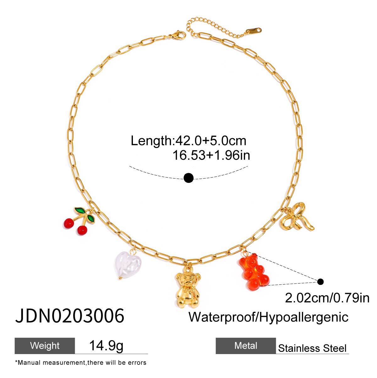 18k Gold Stainless Steel Necklace Simple Non-Fading Jewelry Accessories