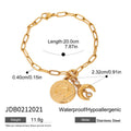 18K Gold-Plated Stainless Steel Star Bracelet — close-up detail — jewelry finish and design detail