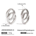 Gold-Plated Stainless Steel Stud Earrings — Contemporary Style — close-up detail — jewelry finish and design detail