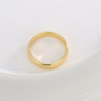 R0715 Minimalist Design Smooth Ring for Women Gold-Plated Personality Band