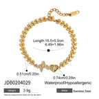 Alphabet Fruit Stainless Steel Pearl Bracelet Non-Fading Jewelry