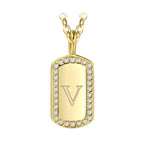 N0046 Gold-plated26Letter Square Necklace for Women, Simple Design English Choker Jewelry