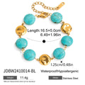 Gold-Plated Turquoise Stainless Steel Bracelet — jewelry construction
