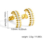 New style vintage stud earrings925Silver Needle Design Circle Hoop Earrings C Shaped Earrings