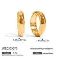 Stainless Steel Hoop Earrings in 18K Gold-Tone with a refined design profile