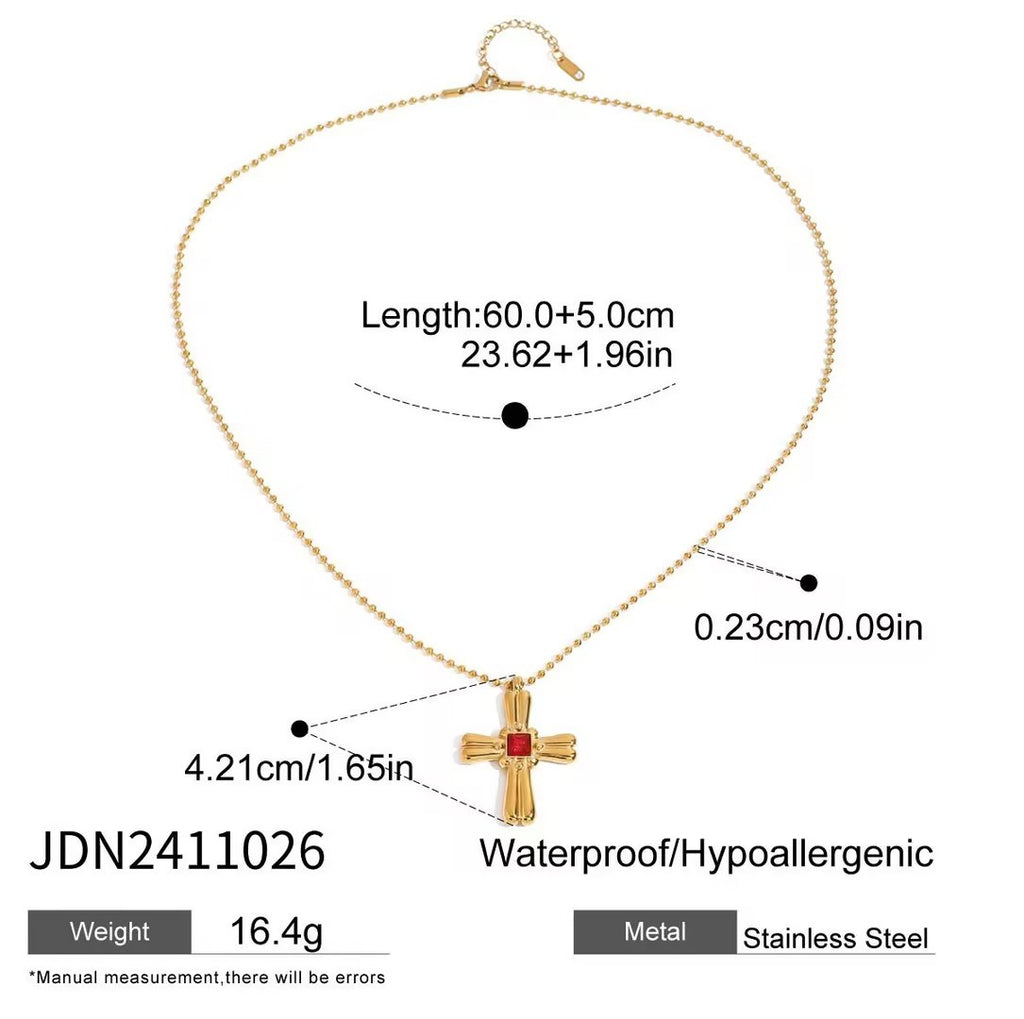 Stainless Steel Cross Necklace Jewelry Non-Fading Necklace