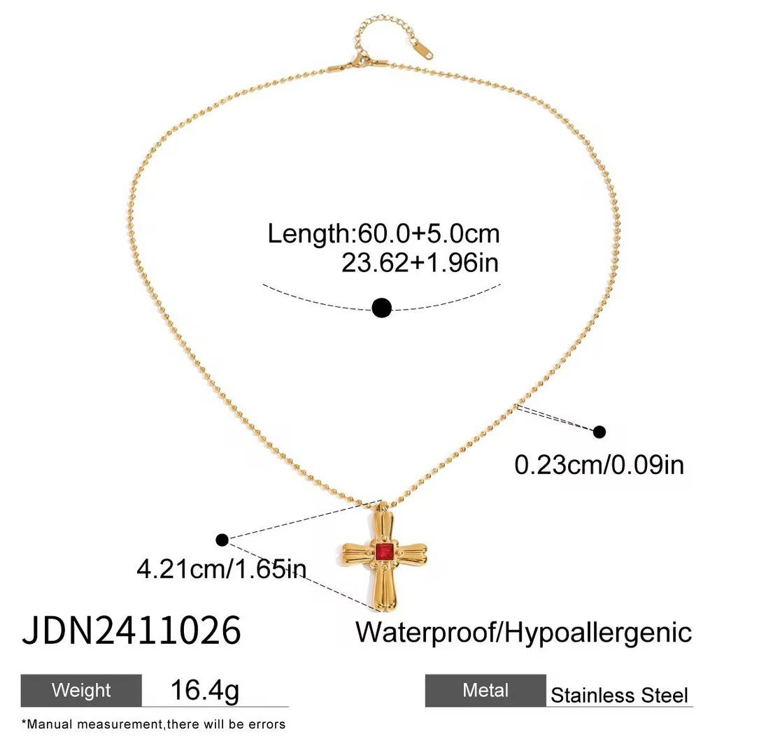 Stainless Steel Cross Necklace Jewelry Non-Fading Necklace