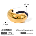 Twisted Stainless Steel Hair Tie in Gold-Tone with a refined design profile
