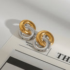 Color Block Stud Earrings Earrings Stainless Steel Jewelry