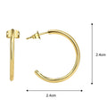 Gold-Plated Brass Round Hoop Earrings — Modern Edit with gold-tone brass construction