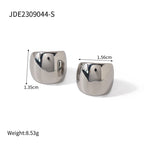 Fashion Versatile Simple Stainless Steel Ear Clips Earrings for Women Minimalist Smooth Ear Clips Cool Earrings