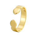 Gold-Plated Brass Minimalist Adjustable Ring with gold-tone brass construction — jewelry finish and design detail