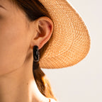 Fashion Trendy Earrings18K Gold-plated Stainless Steel Chunky Hollow Style C Shaped Earrings for Women